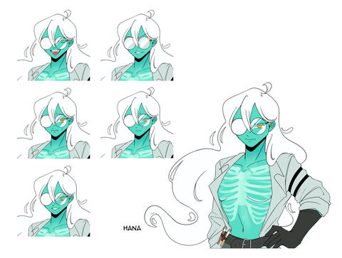 Hana (LI) | sprite pose 1 + expressions
