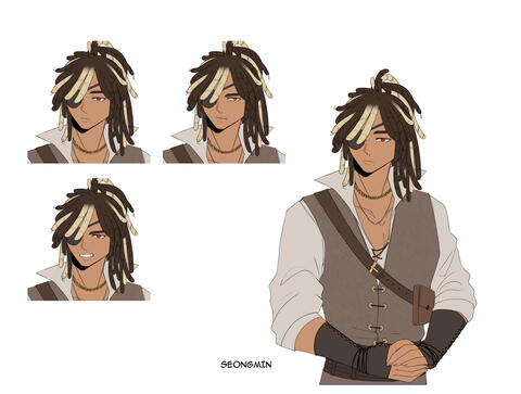 Seongmin (NPC) | sprite pose 1 + expressions