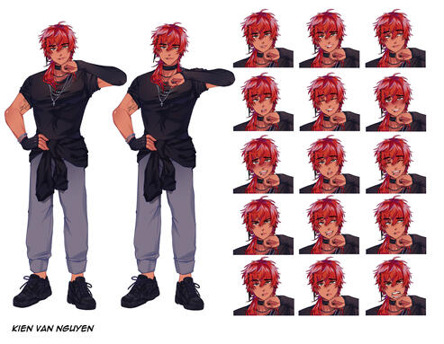 Kai | full sprite & expressions