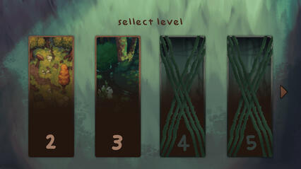 level selections, shows locked levels