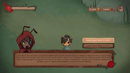 NPC interaction overlay GUI